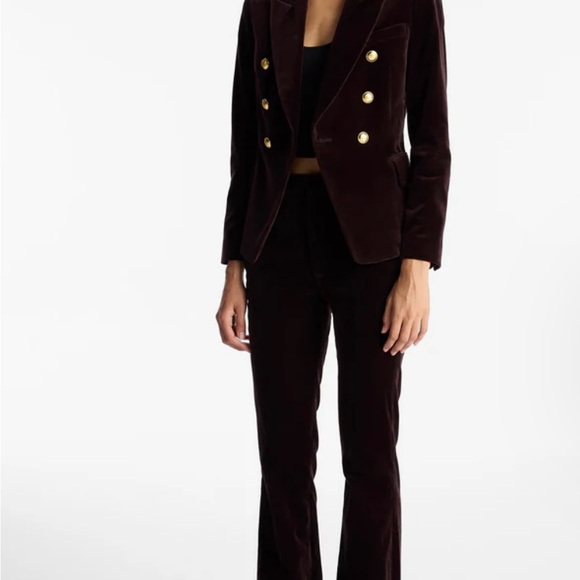 ALC Sophie II Velvet pant , chocolate plum - NWT - Picture 5 of 7